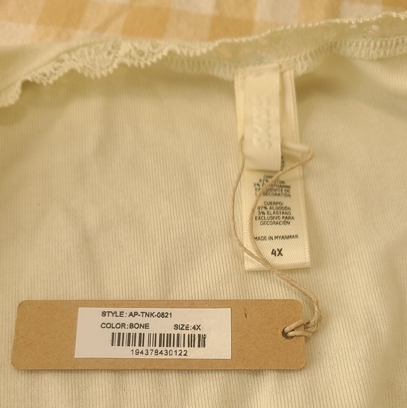 NWT SKIMS LACE POINTELLE TANK IN BONE 4X SOLD OUT ONLINE - Picture 2 of 2